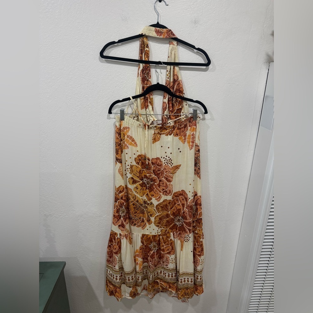 FARM Rio Floral Cut Out Maxi Halter Dress size Large - Picture 8 of 12
